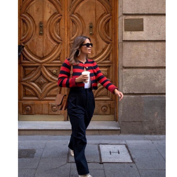 Zara | Knit Sweater Gold Buttons - Picture 10 of 16